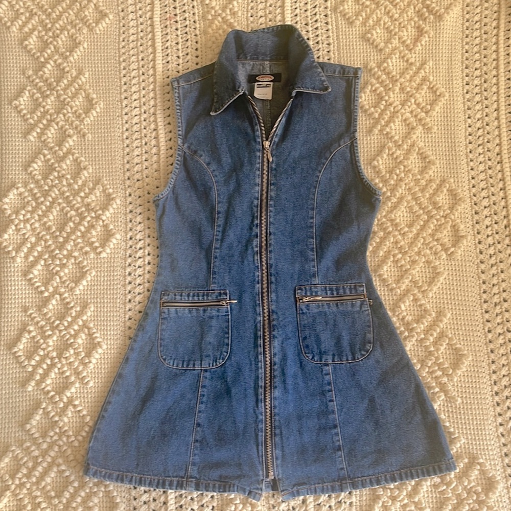 90’s Vintage Jordache denim zip up dress